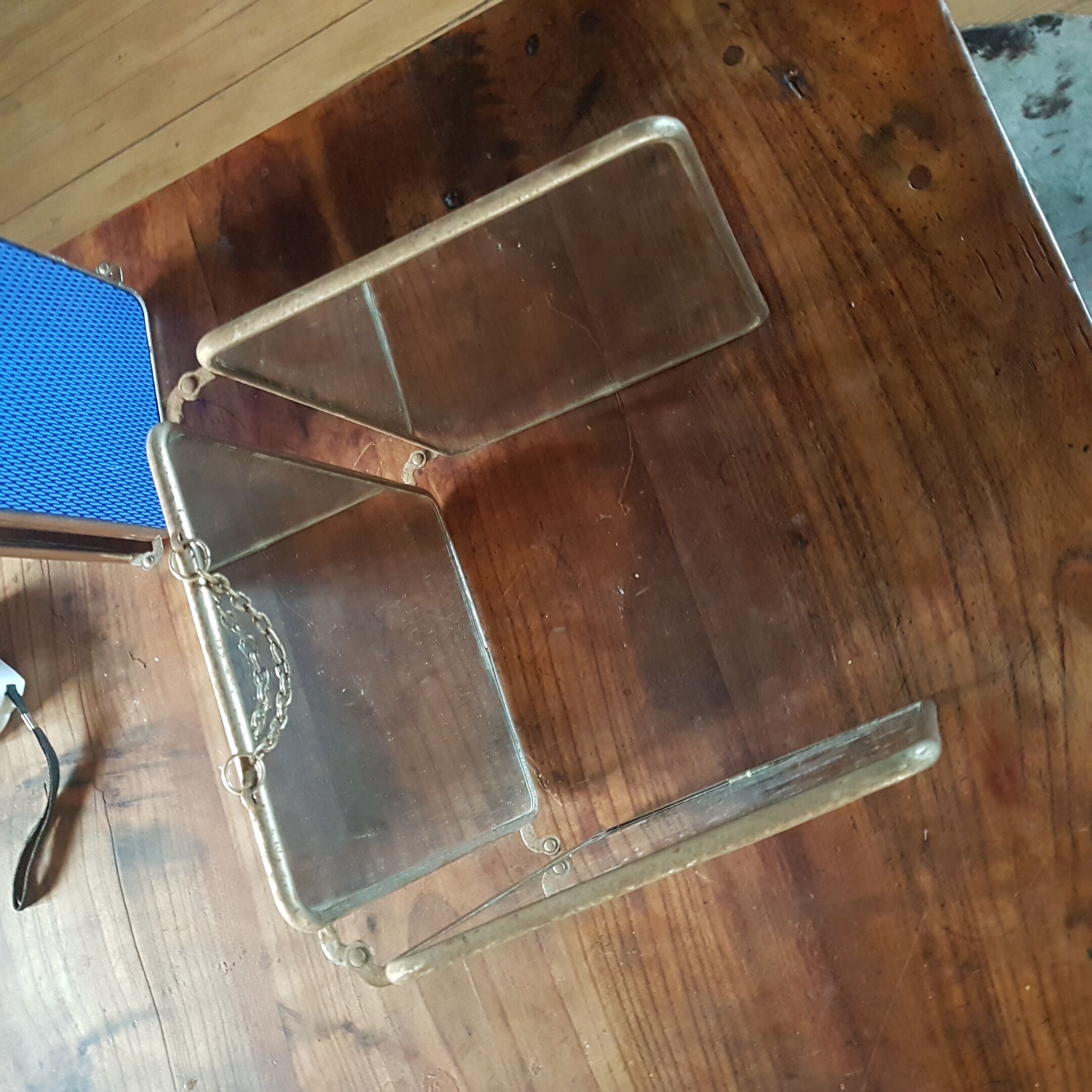 Miroir triptyque de barbier