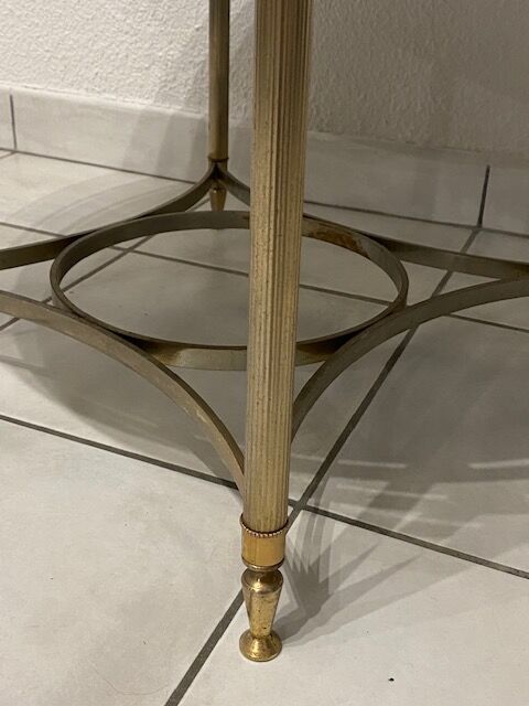 Round coffee table vintage mirror