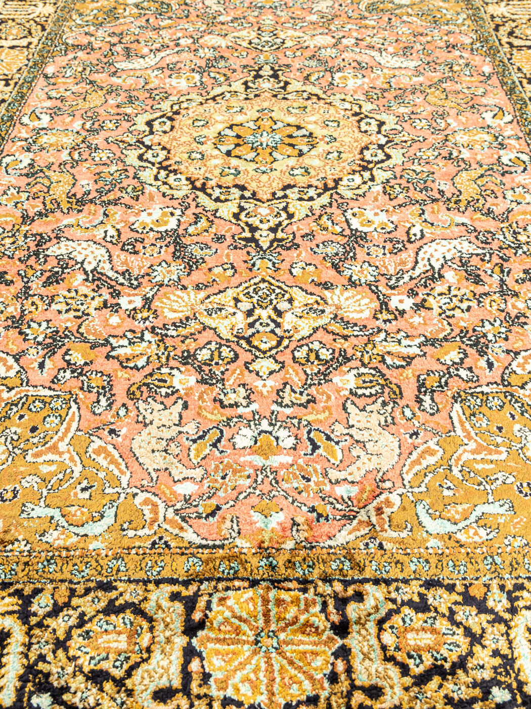 1960s Ghom Carpet , 110 x 162