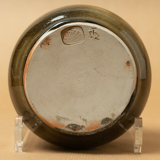 vase émail vert craquelé signé kiseto vintage 1970