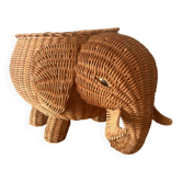 Panier éléphant en rotin