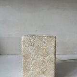 Brutalist stone sculpture lamp