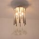 Murano glass and chrome metal chandelier. 1970s.