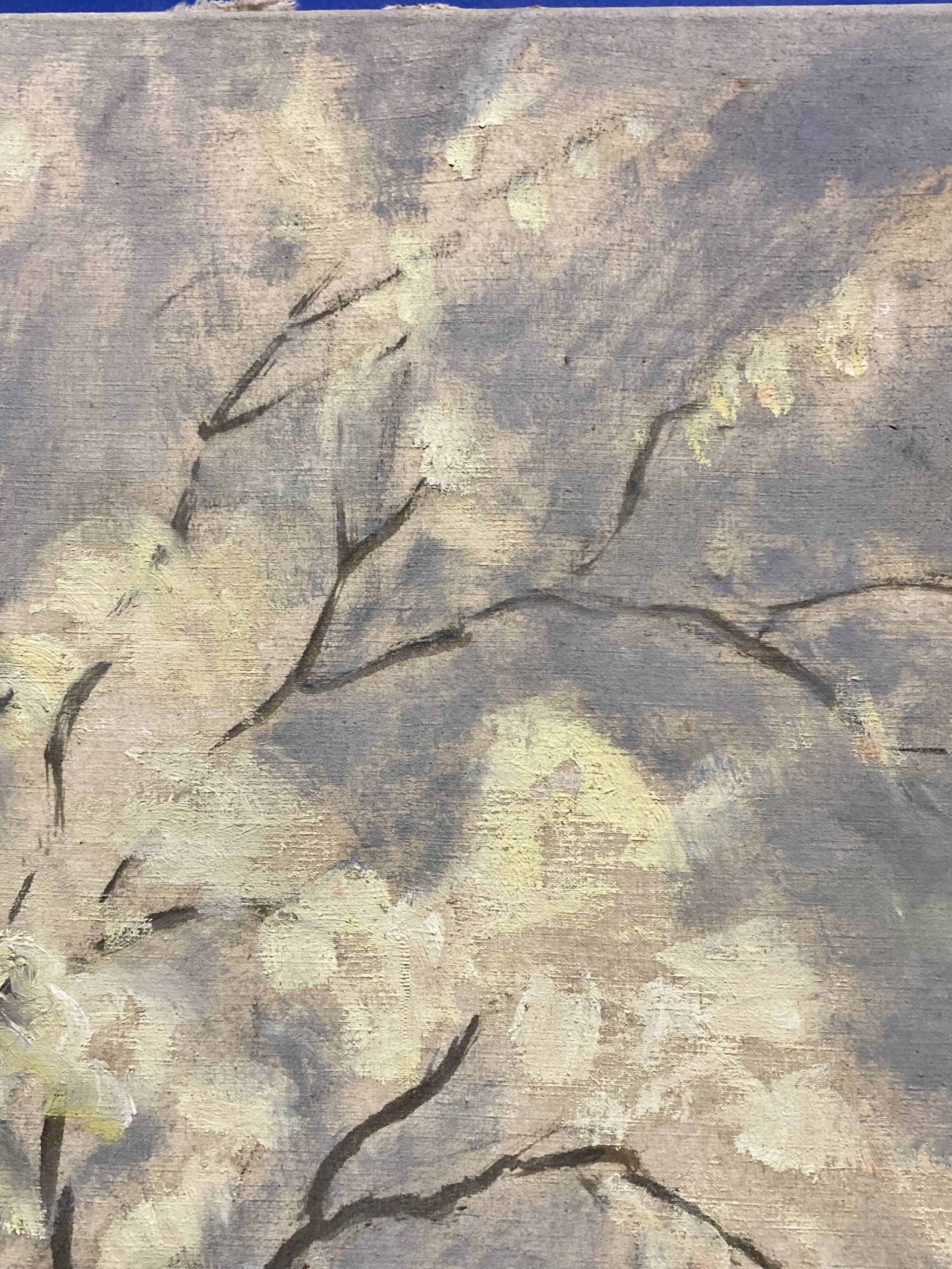 Marthe orant (1874-1957), spring, oil on canvas