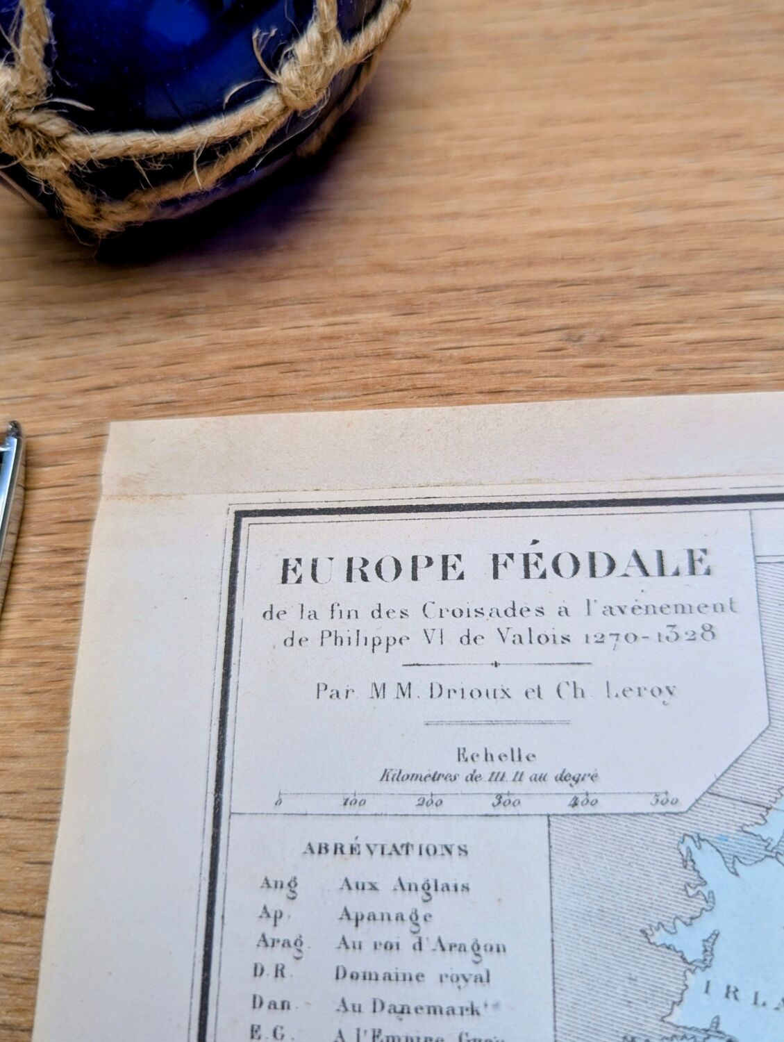 Feudal Europe, original map printed in 1879.