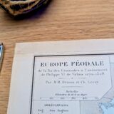 Feudal Europe, original map printed in 1879.
