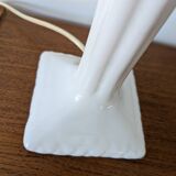 Vintage 80s white ceramic palm lamp