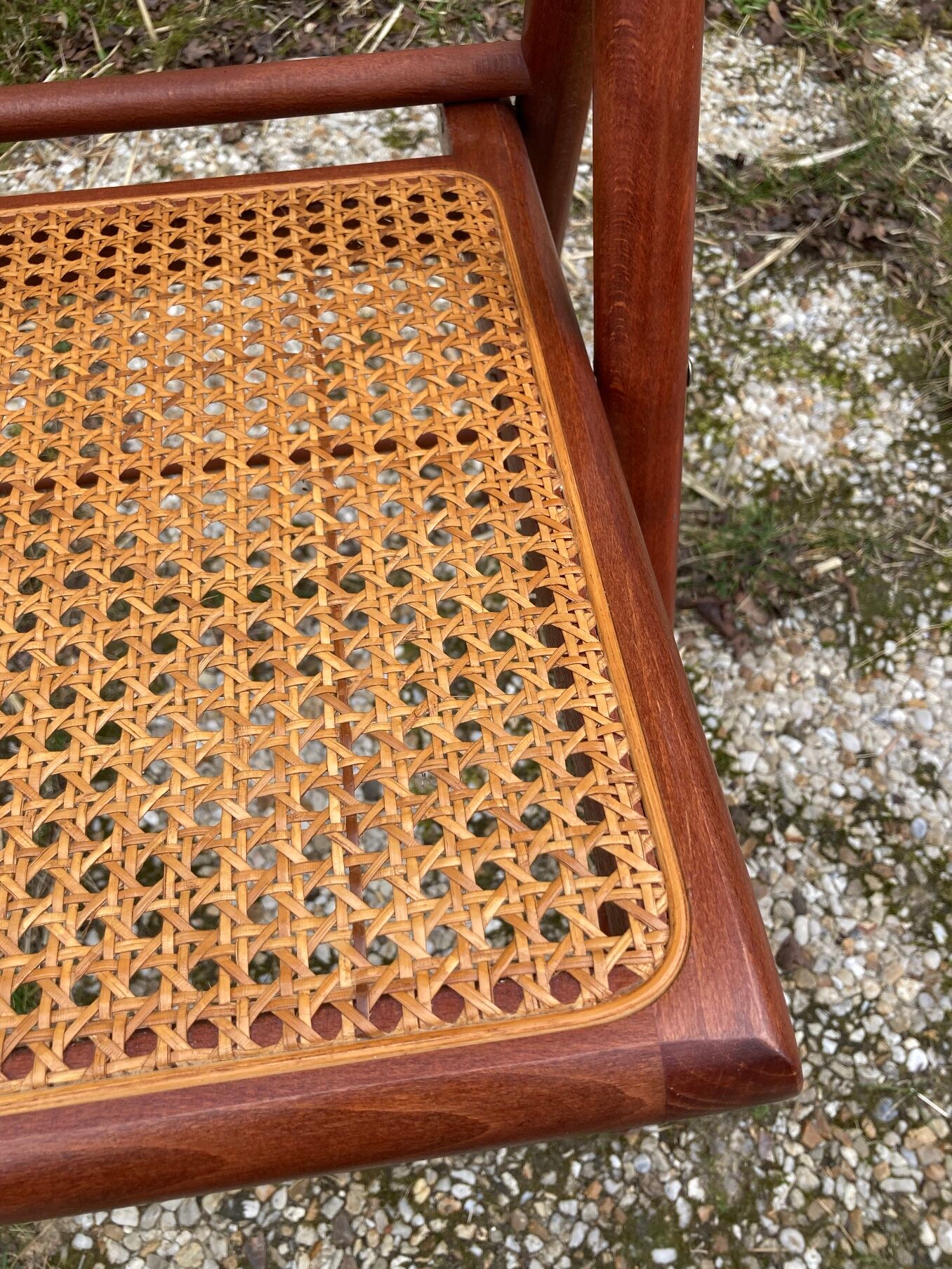 Pair of Italian folding chairs in vintage canning