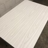 Gray strillee white formica table with 2 chairs 60s