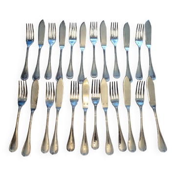 24 fish cutlery sets Christofle Malmaison model