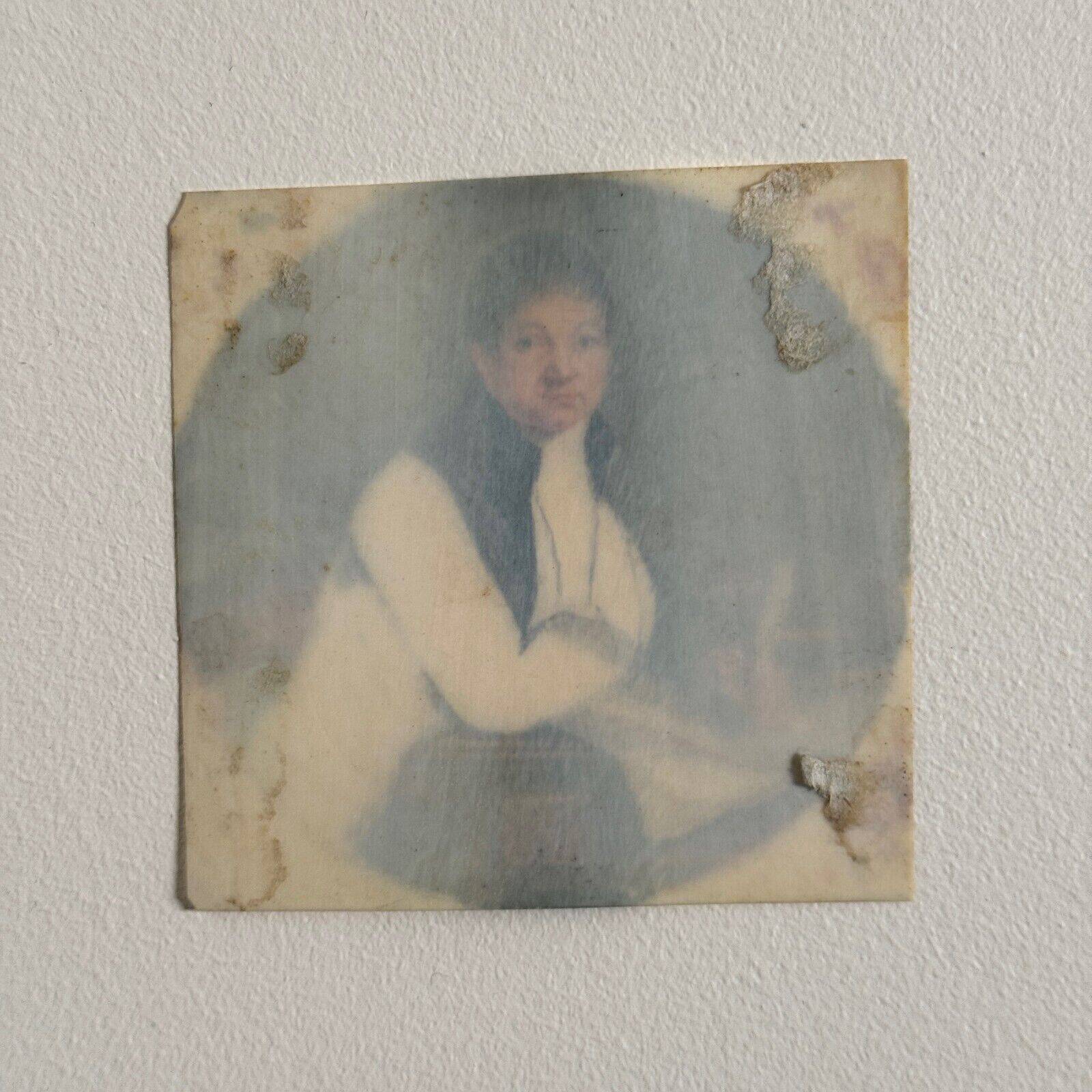 Early 19th century miniature representing a man writing