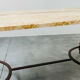 Elegant travertine coffee table with brass base, 1970s