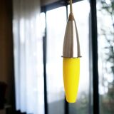 Yellow glass hanging lamp