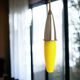 Yellow glass hanging lamp