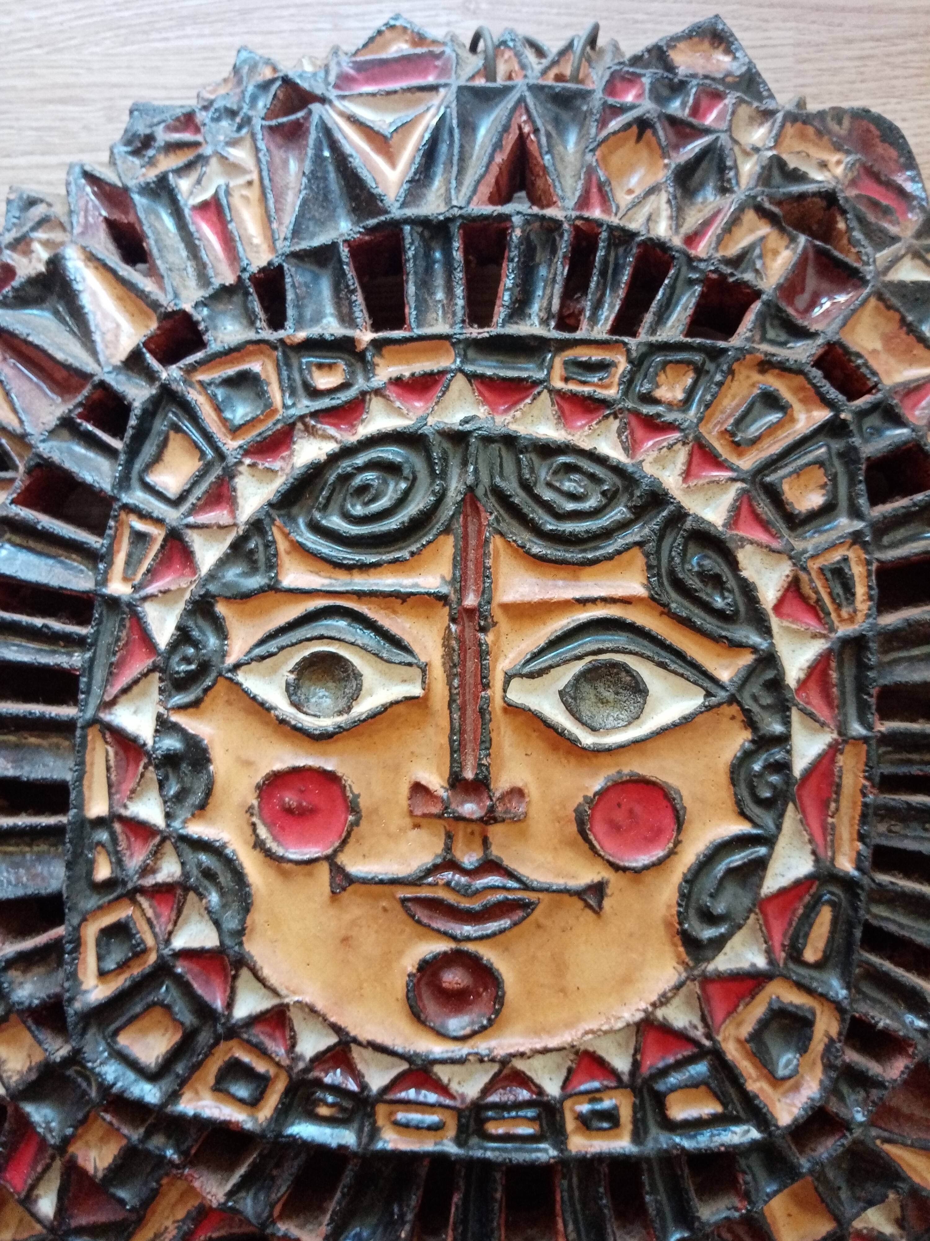 Ceramic sun by Roland Zobel Les Cyclades Anduze