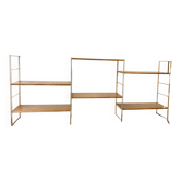 Vintage gold metal string shelf