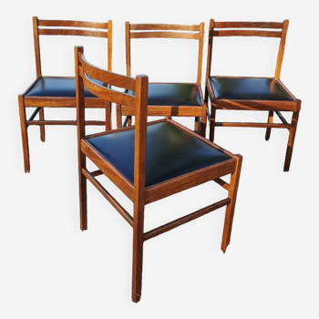 Série 4 chaises scandinaves