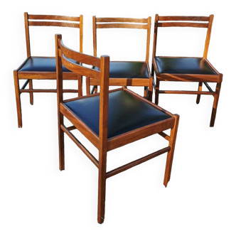 Série 4 chaises scandinaves