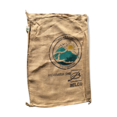 Coffee in burlap bag ma