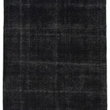 Handmade oriental overdyed 300 cm x 400 cm black wool carpet