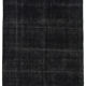 Handmade oriental overdyed 300 cm x 400 cm black wool carpet