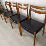 Series of 4 Scandinavian chairs