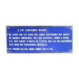 Plaque émaillée de gare