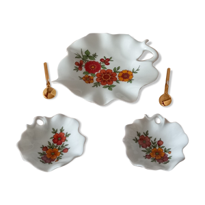 Coffret service à caviar 70' porcelaine