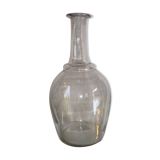 Carafe ancienne en verre à collerette