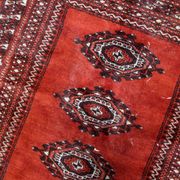 Tapis Boukhara ouzbek vintage fait main, 91 cm x 155 cm, années 1950