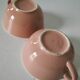Set of two powder pink Villeroy & Boch cups, 1950s style