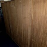 Important flamed mahogany library in Empire style from around 1900.