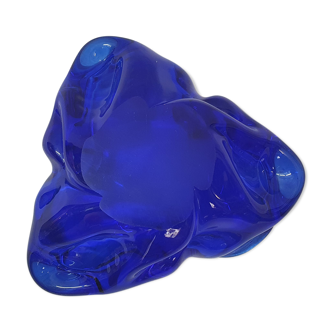 Murano ashtray royal blue glass paste