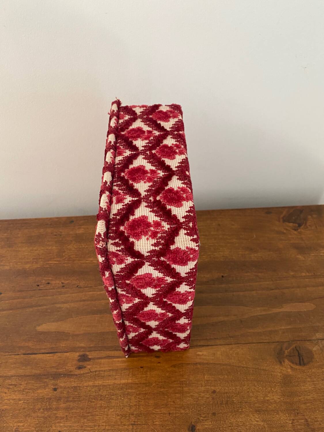 Cardboard and fabric sewing box