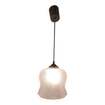 Art Deco portable lamp in glass paste - mid 20th century
