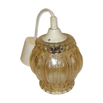 Gold glass hanging lamp 1950/60