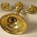 Three-light candlestick in gilded bronze