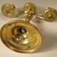 Three-light candlestick in gilded bronze