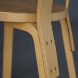 Chaises modèle 66 d'Alvar Aalto pour Artek, années 1980