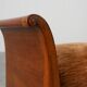 Art Deco Walnut Stool with Original velvet Upholstery, Italy ca. 1920