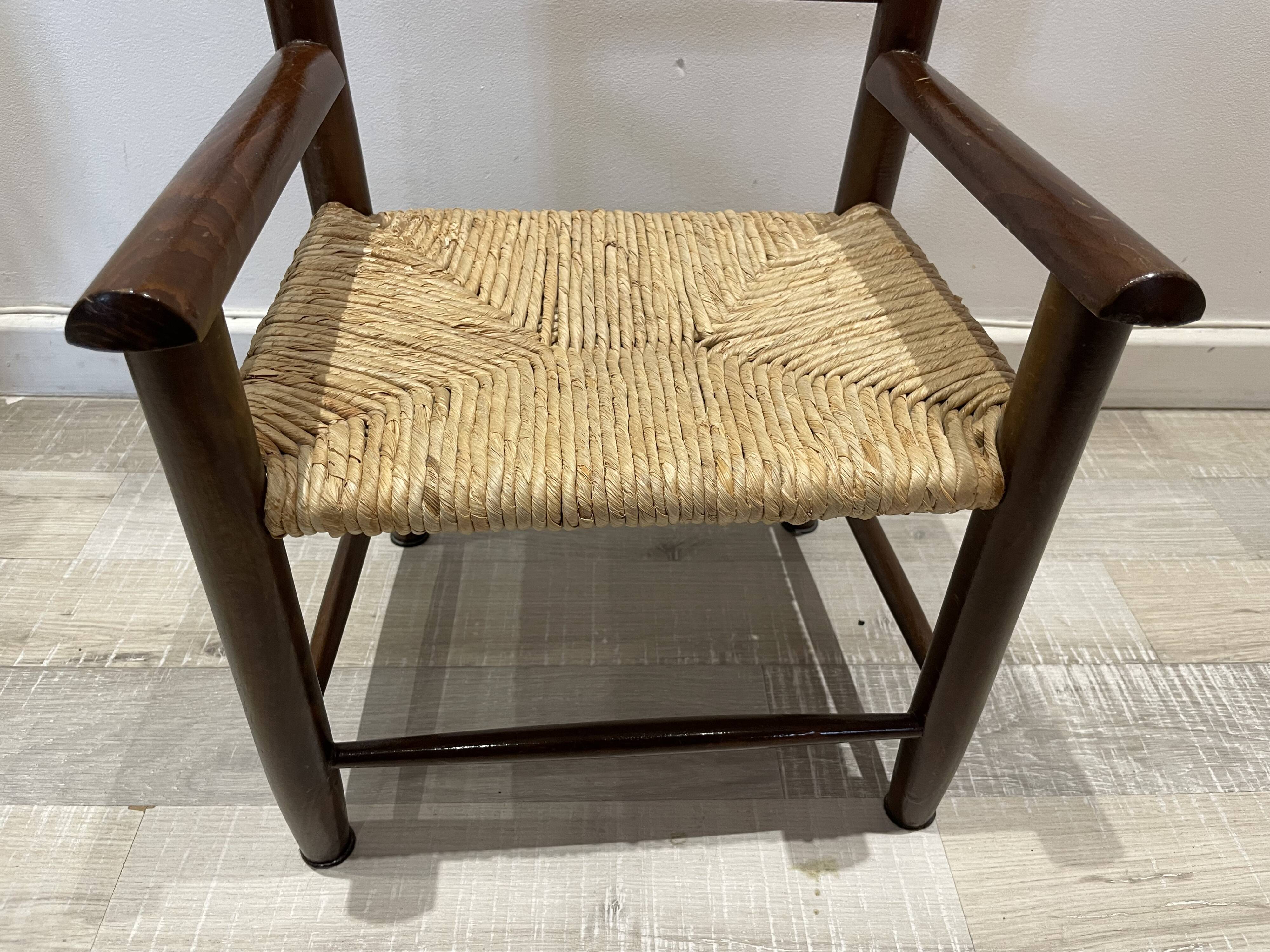 Children's straw armchair