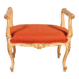 Small Polychrome Wooden Bench - 19th Century