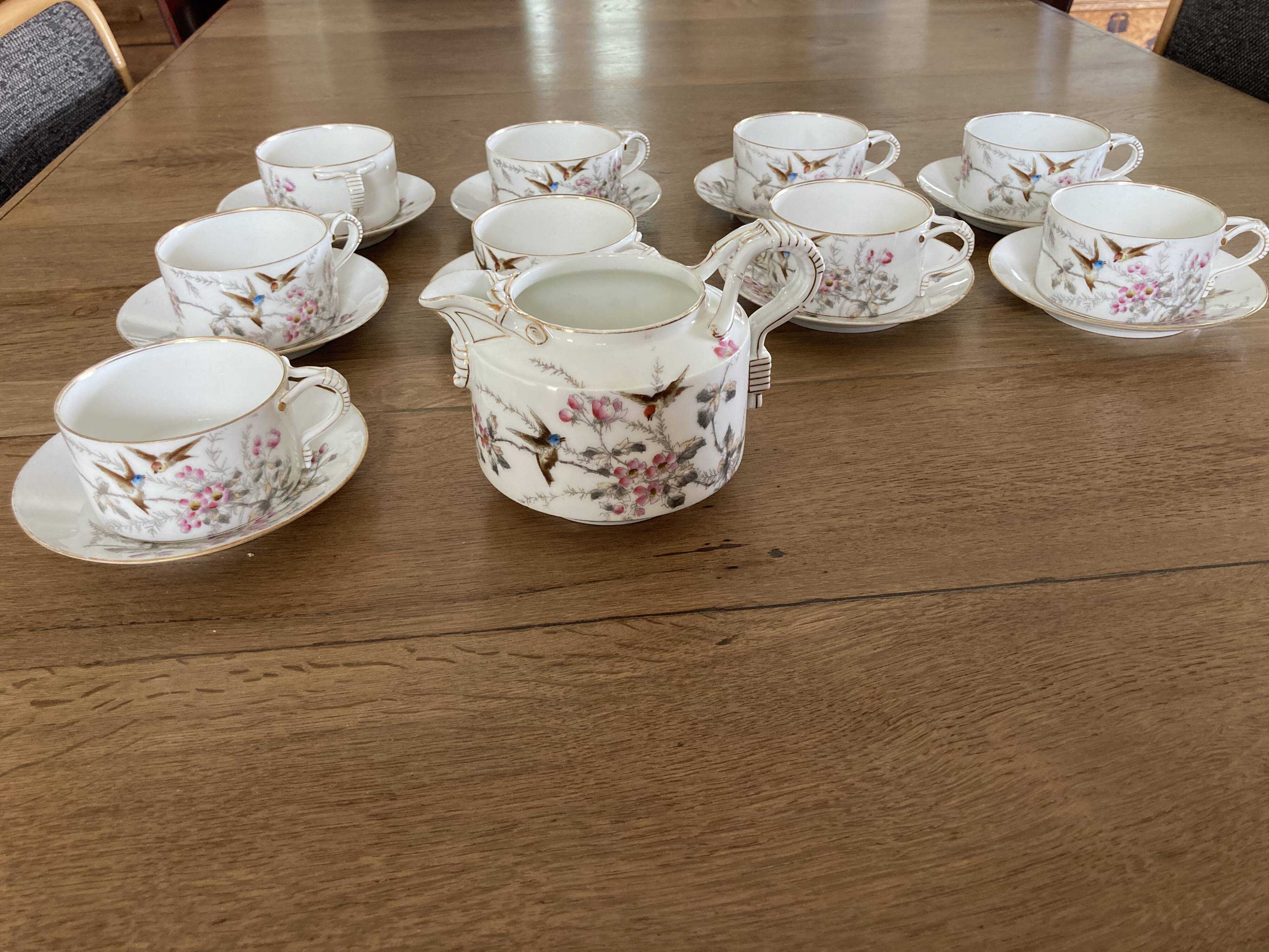 9 tea cups limoges