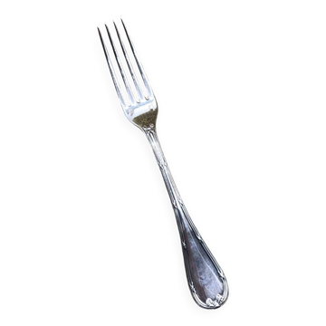 Fourchette en métal argenté Christofle, modèle Rubans