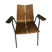 Armchair by Hans Bellmann 50's, metal and wood