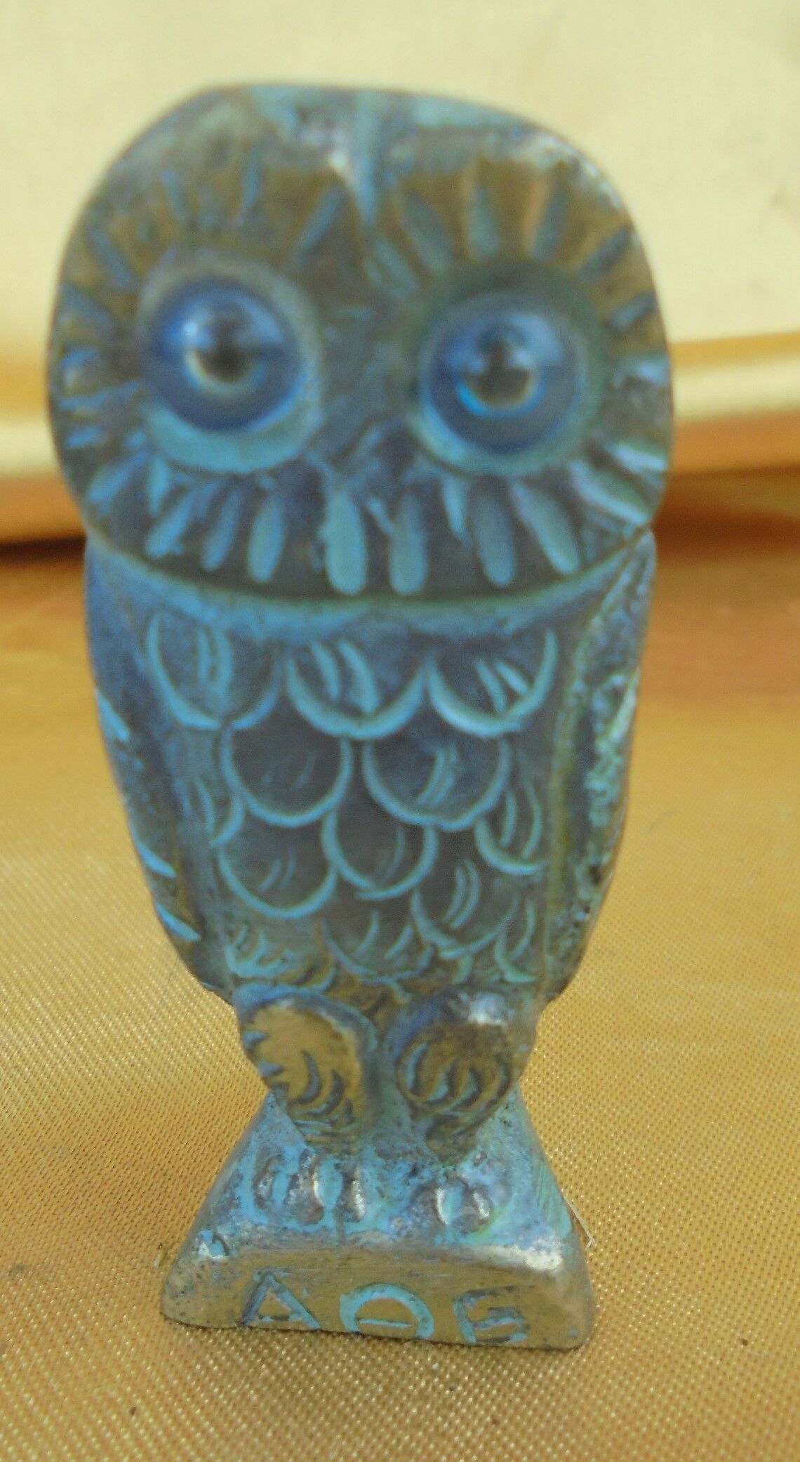 Owl in brass bronze