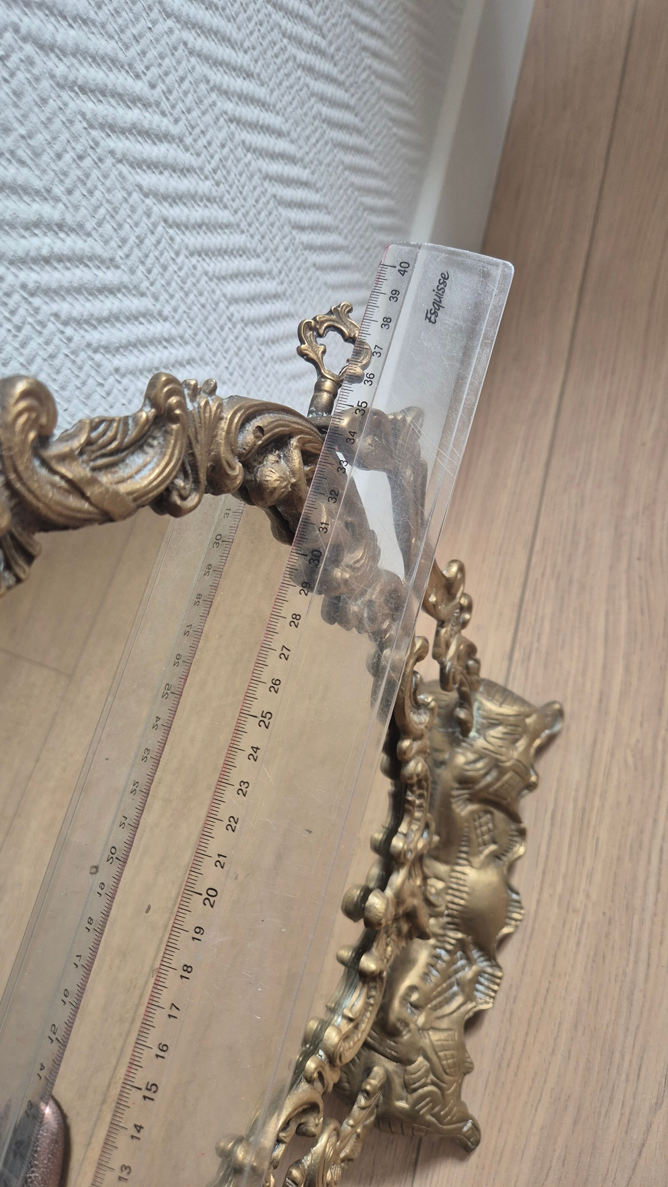 Antique table mirror in bronze — Louis XV Rococo style — 1900-1920