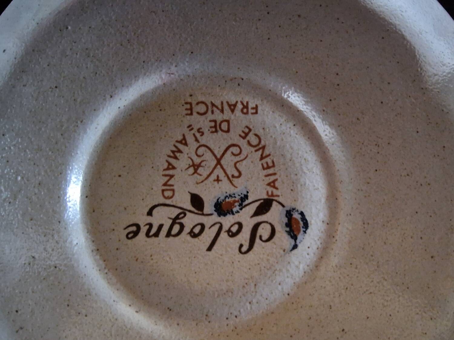 "Sologne" coffee service, glazed stoneware, St Amand earthenware