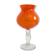 Murano Orange Cased Glass Large Goblet Vase, Italy, 1970s