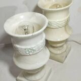 Par de lámparas de mármol. España, 1960s.